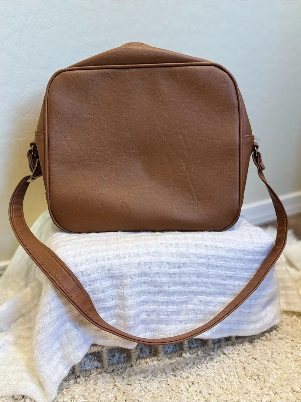 Vintage 1980s Samsonite Concord Shoulder Tote Bag Terra Cotta Travel Carry-On